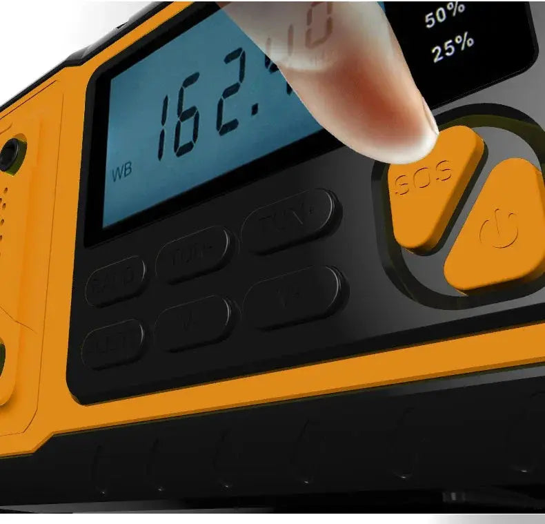 Multifunctional Hand Crank Solar USB Charging FM AM SW Radios Emergency LED Flashlight Torch 4000mAh Power for Camping nödstrøm.dk