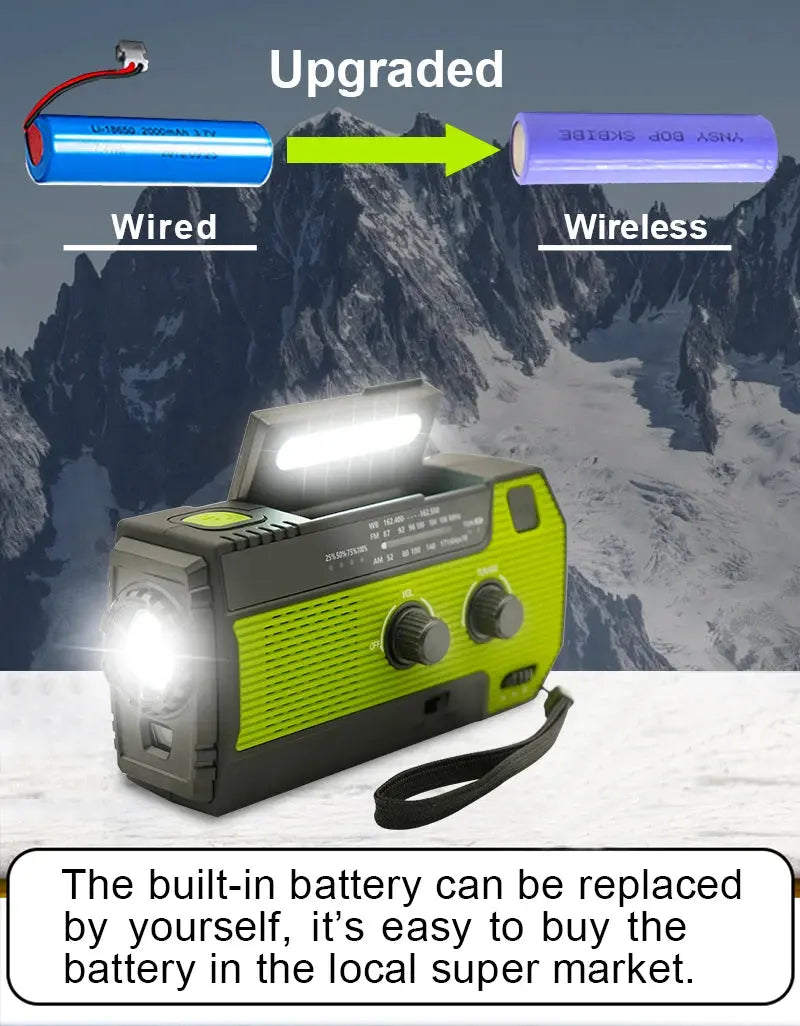 Nødradio 4000mah Batteri nödstrøm.dk